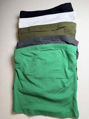 Lot of 5 MixMatchy Women’s Medium Cotton Stretch Tube Tops Bandeau Built In Bra